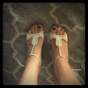 Nine West white heels