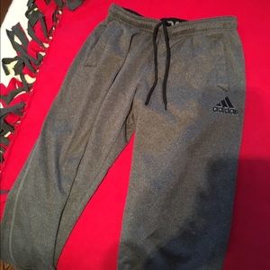 Dark Grey Adidas Sweatpants. Climawarm