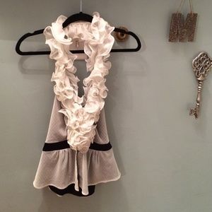 bebe ruffle vest