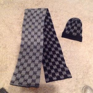 Michael Kors scarf and hat set