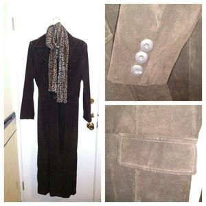 Beautiful Chocolate Brown Suede Coat