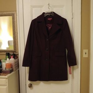 *RESERVED*Wine/Plum Merona Heavy Wool Coat/Jacket