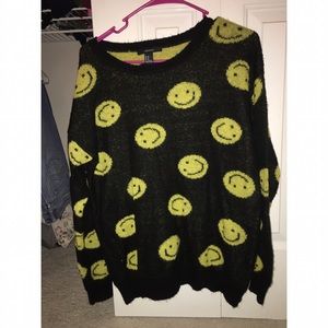 Forever 21 oversized smiley sweater