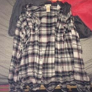 flannel shirt with hood