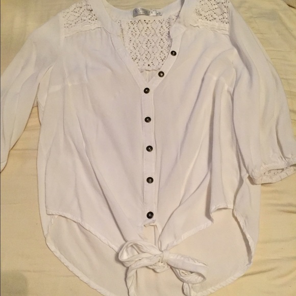 white blouse button down and tie free people like