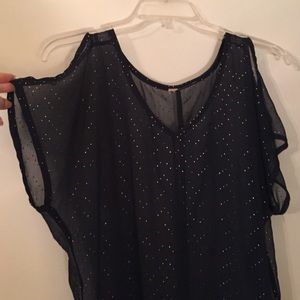 Twinkle Top // Navy and Gold Sparkle