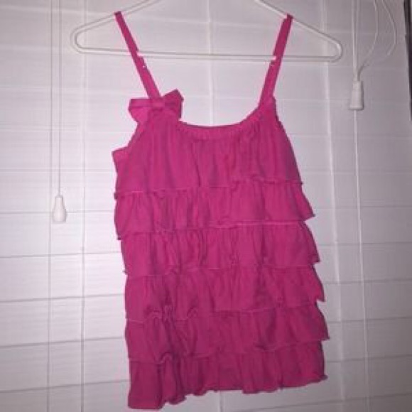Abercrombie pink ruffle tank top🎀 - Picture 2 of 4