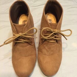 Camel Ankle Boots with Heel