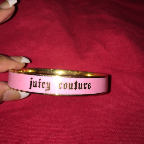 Juicy Couture Jewelry - Juicy Couture Pink Signature Bracelet Bangle.