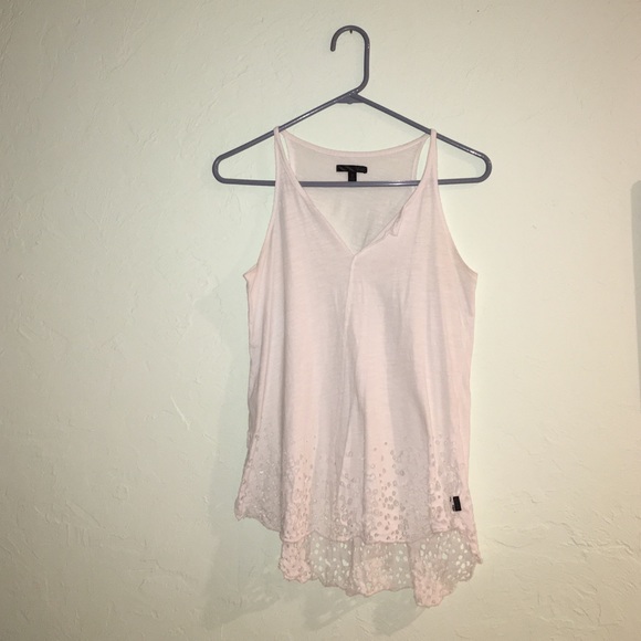 White v-neck tank top