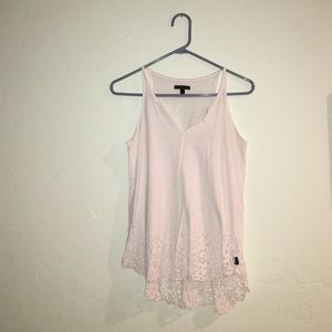 White v-neck tank top