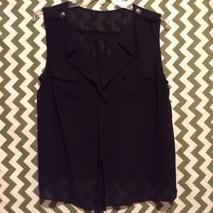 Black sheer dressy top