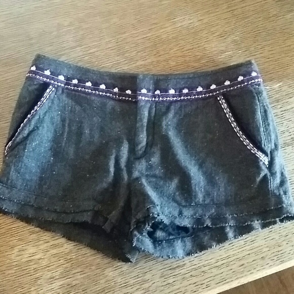 Free People brown wool blend shorts