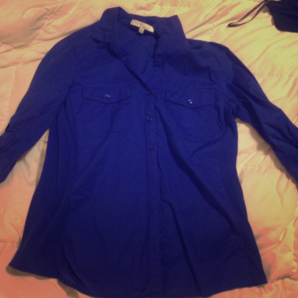 Royal blue button down