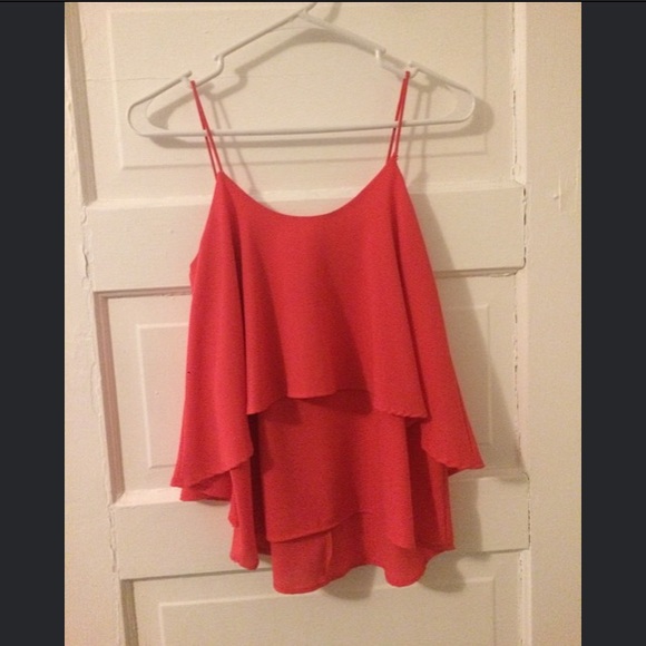 Peach/pink float tank top. Paper crane brand