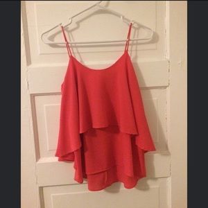 Peach/pink float tank top. Paper crane brand