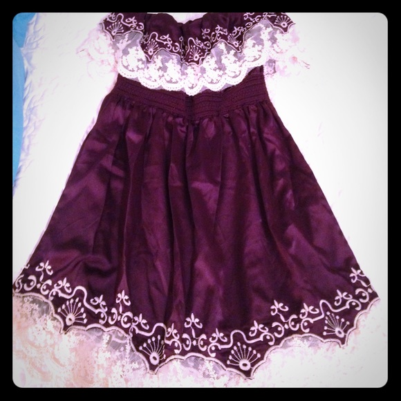 Boutique Purple and Lace Dress