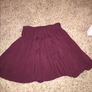 maroon brandy melville skirt