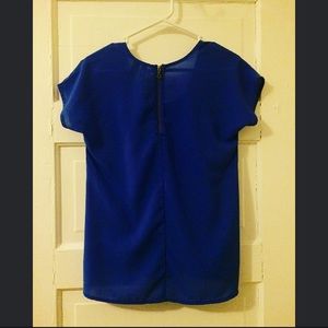 Blue sheer shirt. Size xs. Fun & flirt