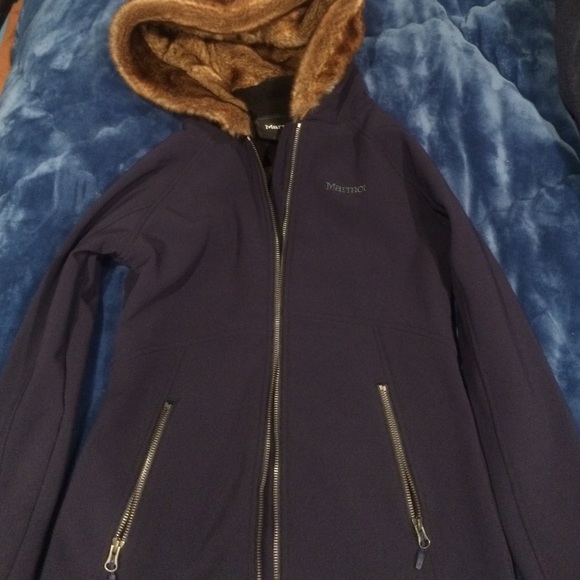 Marmot navy blue winter coat
