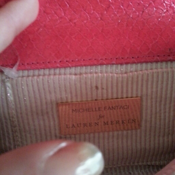 Hot Pink Lauren Merkin clutch - Picture 3 of 3