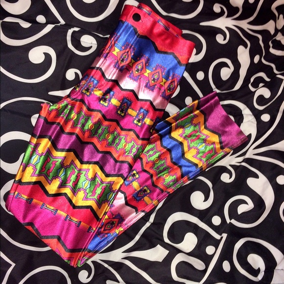 American Apparel Multi Color High Waisted Pants