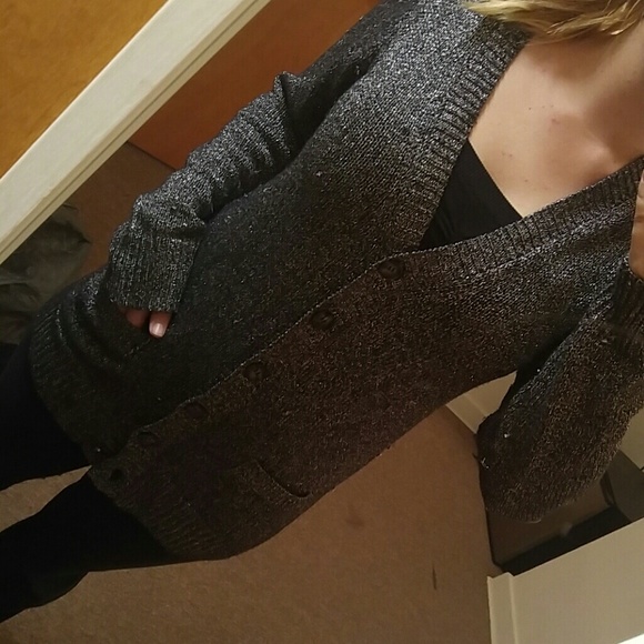 Gray cardigan