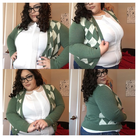 Cardigan sweater.