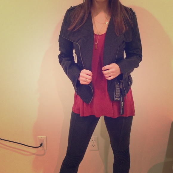 HP x2 💕 NWT Black Faux Leather Motorcycle Jacket