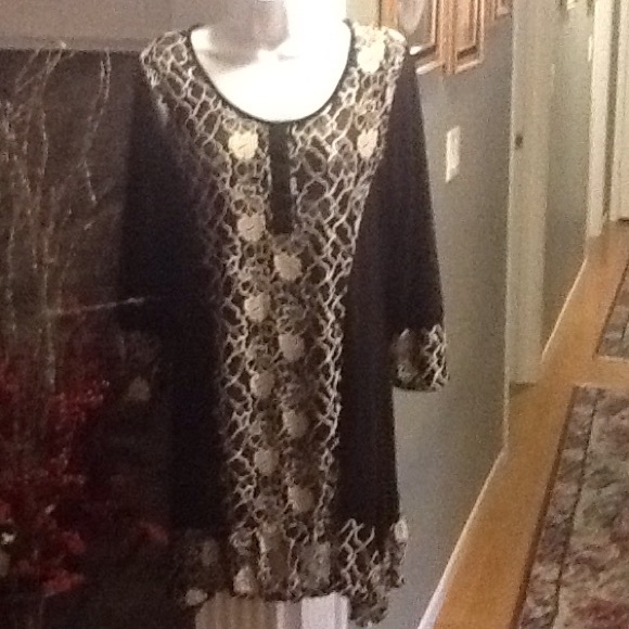 Black and Tan lace dress