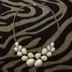 White Statement Necklace