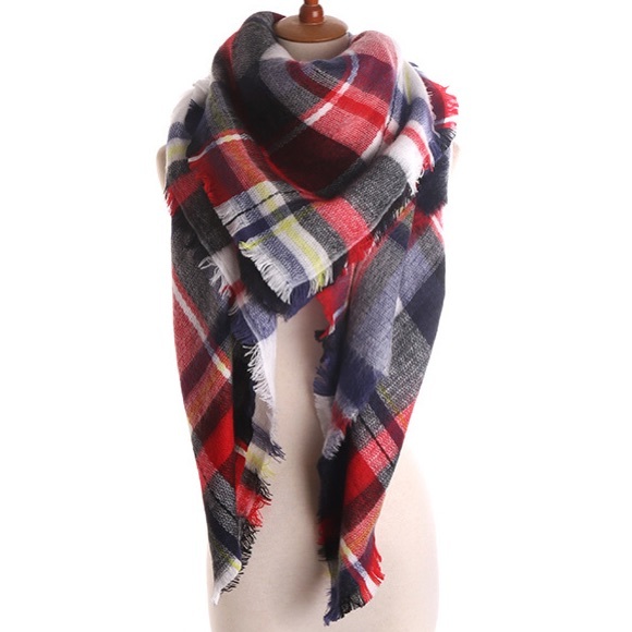 Accessories - Blanket Scarf red/blue/black