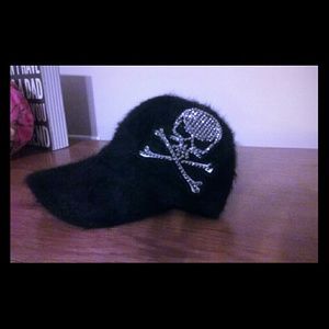 Super cute furry skull hat
