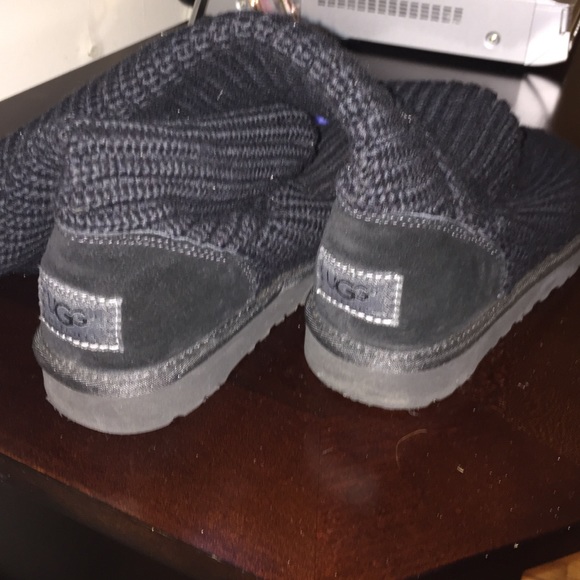 Knit Ugg Boots in Black-Classic Cardy