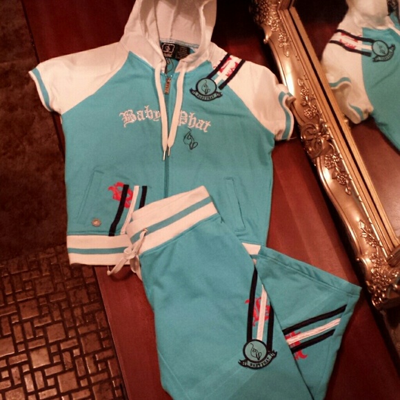 Baby Phat hooded top & Capri pant set