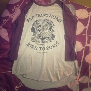 Gypsy warrior 3/4 sleeve base ball t