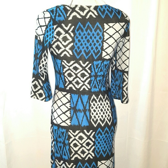 Color Block Multi-Patterned Dress - Picture 3 of 3