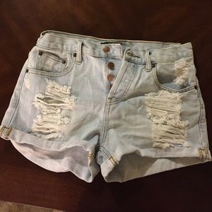 High Waisted Denim Shorts