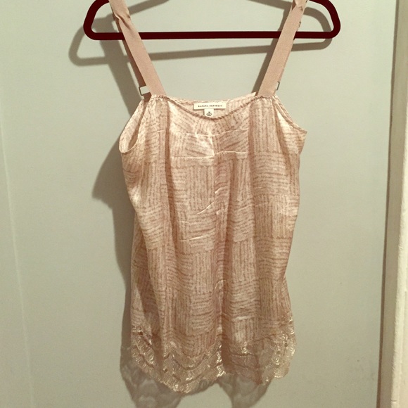 Beige silk cami size M