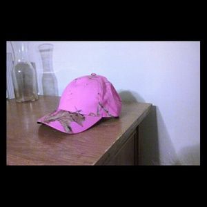 Pink camo hat