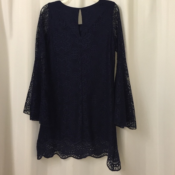 Navy Blue lace dress, only worn once - Picture 2 of 4