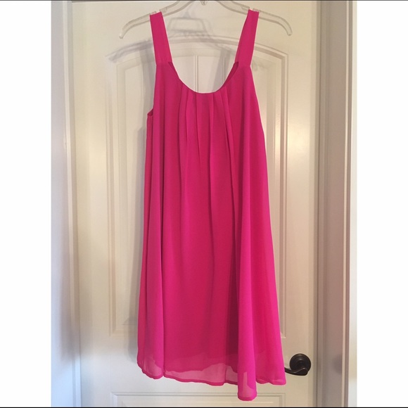 Mod Cloth Dresses & Skirts - Hot pink knee length dress