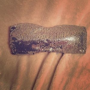 Silver sequin bandeau