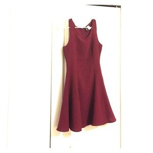 Maroon H&M Peplum Dress