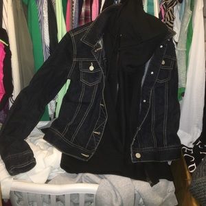 Jean jacket with insulated sweatshirt!