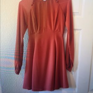 Asos rust colored sheer dress