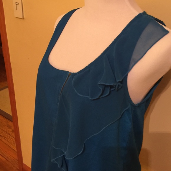Pure Sugar Tops Royal Blue Tank Top With Zipper In The Front Poshmark