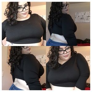 Simple black crop top.