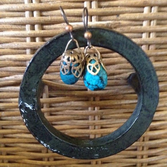 Turquoise earrings - Picture 3 of 3