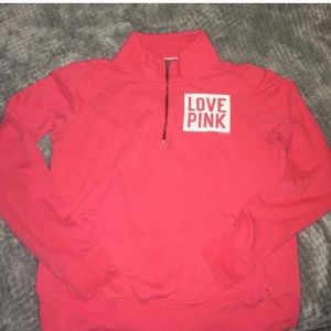 Women's pink quarter zip up